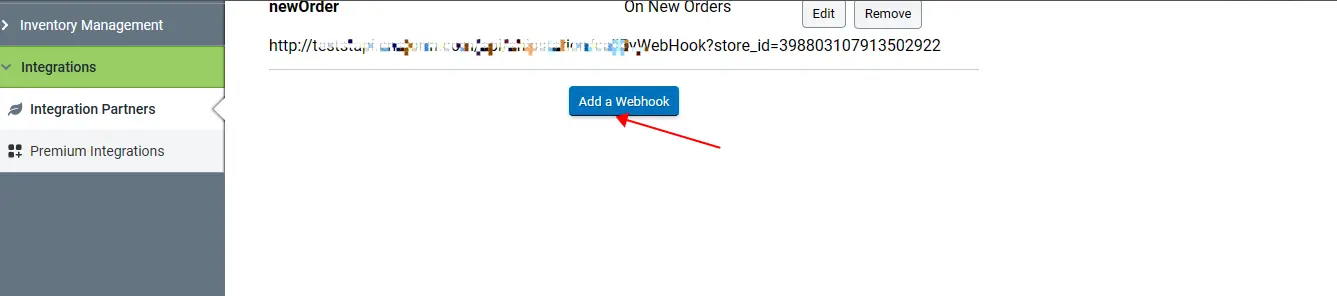 add a webhook